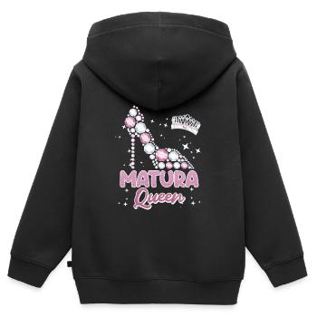 Matura Queen 2024 high school graduate - Kids Premium Organic Zip-up Hoodie - black - Back - AI Model Kid Male (0cm)