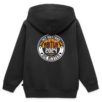 Abitur 2024: By far the BEST HIGH SCHOOL GRADUATES - Kids Premium Organic Zip-up Hoodie - black - Back - AI Model Kid Male (0cm)