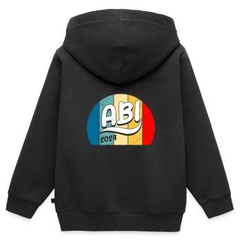 Abitur 2024 ABI Managed high school graduates graduation - Kids Premium Organic Zip-up Hoodie - black - Back - AI Model Kid Male (0cm)