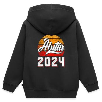 Abitur 2024 Abschluss Abiturient Abi Abiturienten - Kinder Premium Organic Zip Hoodie - Schwarz - Hinten - AI Model Kid Male (0cm)