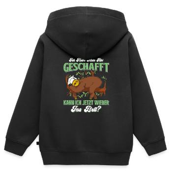 Abiturient Habe Mein Abi Geschafft Abschluss - Kinder Premium Organic Zip Hoodie - Schwarz - Hinten - AI Model Kid Male (0cm)