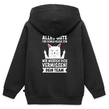 Alles Gute Werden Dich Vermissen! Dein Team - Kinder Premium Organic Zip Hoodie - Schwarz - Hinten - AI Model Kid Male (0cm)