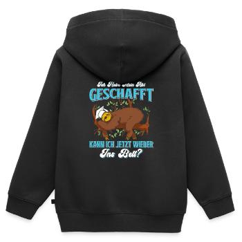 Abiturient Habe Mein Abi Geschafft Abschluss - Kinder Premium Organic Zip Hoodie - Schwarz - Hinten - AI Model Kid Male (0cm)