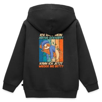 Abiturient Habe Mein Abitur Geschafft Lustiges - Kinder Premium Organic Zip Hoodie - Schwarz - Hinten - AI Model Kid Male (0cm)