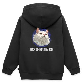Fourgon turc LE PATRON, C’EST MOI Drôle de Fourgonnette turque - Sweat Premium à capuche zippé enfant bio - noir - Dos - AI Model Kid Male (0cm)