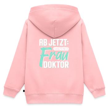 Doktorarbeit AB JETZT BITTE FRAU DOKTOR Lustiges - Kinder Premium Organic Zip Hoodie - Rosa - Hinten - AI Model Kid Female (0cm)