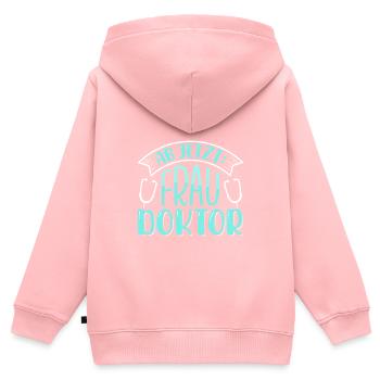 Doktorarbeit AB JETZT BITTE FRAU DOKTOR Lustiges - Kinder Premium Organic Zip Hoodie - Rosa - Hinten - AI Model Kid Female (0cm)