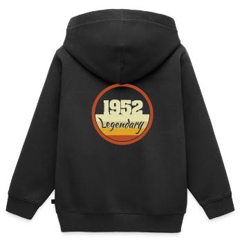 Leggendario 1952 - Felpa Premium con cappuccio con zip bambino bio - nero - Retro - AI Model Kid Male (0cm)