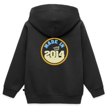 Made in 2014 - Kinder Premium Organic Zip Hoodie - Schwarz - Hinten - AI Model Kid Male (0cm)