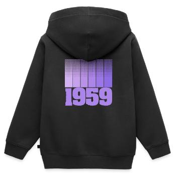 1959 1959 - Sweat Premium à capuche zippé enfant bio - noir - Dos - AI Model Kid Male (0cm)