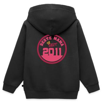 Mutti 2011 - Kinder Premium Organic Zip Hoodie - Schwarz - Hinten - AI Model Kid Male (0cm)