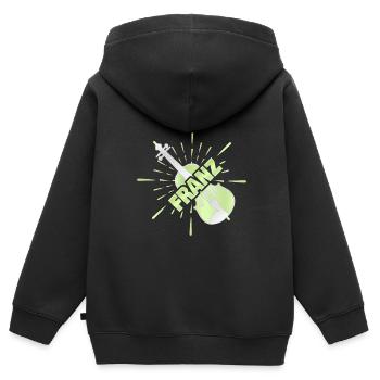 Musikband Franz - Kinder Premium Organic Zip Hoodie - Schwarz - Hinten - AI Model Kid Male (0cm)