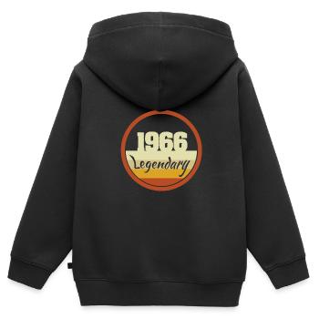 Witzig 1966 - Sweat Premium à capuche zippé enfant bio - noir - Dos - AI Model Kid Male (0cm)
