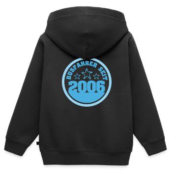 Jahr 2006 - Kinder Premium Organic Zip Hoodie - Schwarz - Hinten - AI Model Kid Male (0cm)