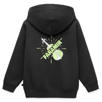 Orchester Faramir - Kinder Premium Organic Zip Hoodie - Schwarz - Hinten - AI Model Kid Male (0cm)