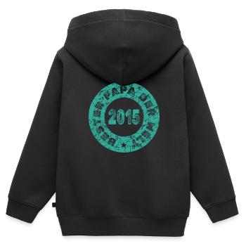 Charrette à bras 2015 - Sweat Premium à capuche zippé enfant bio - noir - Dos - AI Model Kid Male (0cm)