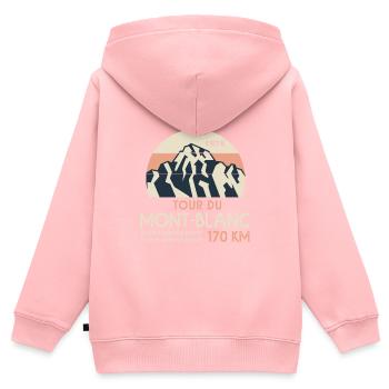 Wandern Mont Blanc Sport Wandern - Kinder Premium Organic Zip Hoodie - Rosa - Hinten - AI Model Kid Female (0cm)