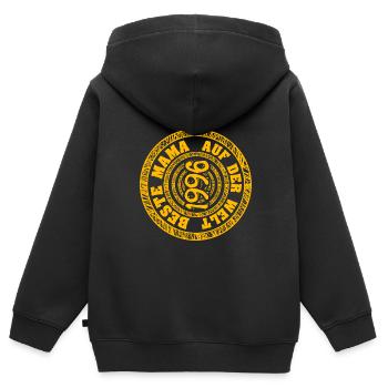 Mum 1996 - Kinder Premium Organic Zip Hoodie - Schwarz - Hinten - AI Model Kid Male (0cm)