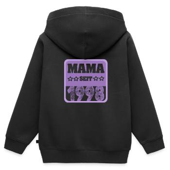 1998 - Kinder Premium Organic Zip Hoodie - Schwarz - Hinten - AI Model Kid Male (0cm)