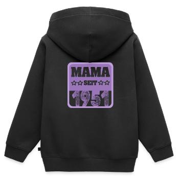 Mum 1951 - Kinder Premium Organic Zip Hoodie - Schwarz - Hinten - AI Model Kid Male (0cm)
