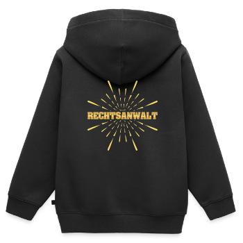 Rechtsanwalt - Kinder Premium Organic Zip Hoodie - Schwarz - Hinten - AI Model Kid Male (0cm)