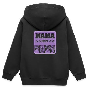2029 - Kinder Premium Organic Zip Hoodie - Schwarz - Hinten - AI Model Kid Male (0cm)