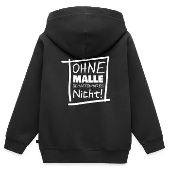 Land malle - Kinder Premium Organic Zip Hoodie - Schwarz - Hinten - AI Model Kid Male (0cm)