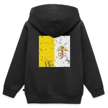 Cité du Vatican Cité du Vatican - Sweat Premium à capuche zippé enfant bio - noir - Dos - AI Model Kid Male (0cm)