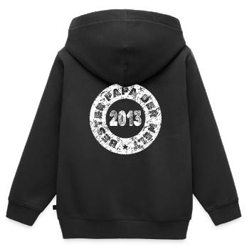 Dad 2013 - Kids Premium Organic Zip-up Hoodie - black - Back - AI Model Kid Male (0cm)