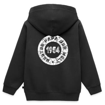 Papa 1954 - Kids Premium Organic Zip-up Hoodie - black - Back - AI Model Kid Male (0cm)
