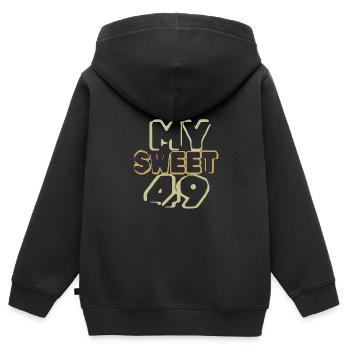 49 - Kids Premium Organic Zip-up Hoodie - black - Back - AI Model Kid Male (0cm)