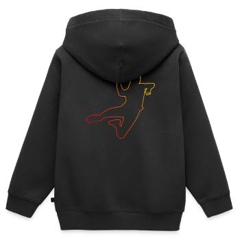 Handball Handball Handball Men - Kids Premium Organic Zip-up Hoodie - black - Back - AI Model Kid Male (0cm)