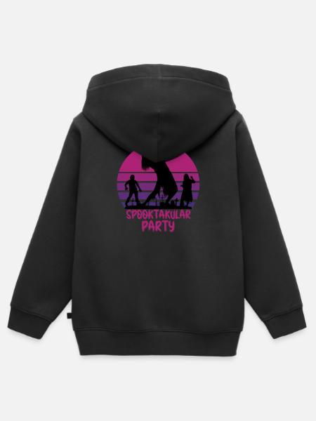 Spuk-Party - Kinder Premium Organic Zip Hoodie - Schwarz