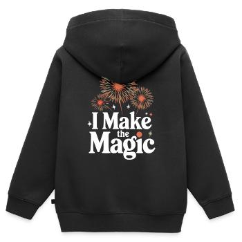 Pyrotechniker Feuerwerk Pyrotechnik - Kinder Premium Organic Zip Hoodie - Schwarz - Hinten - AI Model Kid Male (0cm)