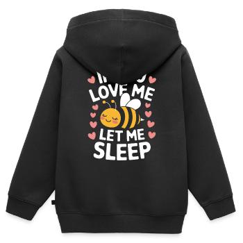 abeille abeille apicultrice abeille abeille - Sweat Premium à capuche zippé enfant bio - noir - Dos - AI Model Kid Male (0cm)