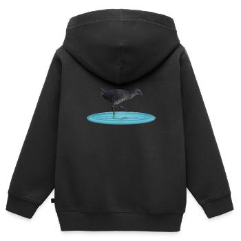 Water rail - Kids Premium Organic Zip-up Hoodie - black - Back - AI Model Kid Male (0cm)