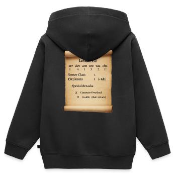 Level 1 Eleven - Kids Premium Organic Zip-up Hoodie - black - Back - AI Model Kid Male (0cm)