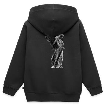 A graceful angel - Kids Premium Organic Zip-up Hoodie - black - Back - AI Model Kid Male (0cm)