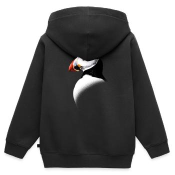 Atlantic Puffin - Kids Premium Organic Zip-up Hoodie - black - Back - AI Model Kid Male (0cm)