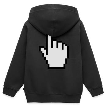 Mouse pointer - Sweat Premium à capuche zippé enfant bio - noir - Dos - AI Model Kid Male (0cm)