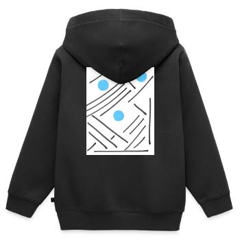 Lee - Kinder Premium Organic Zip Hoodie - Schwarz - Hinten - AI Model Kid Male (0cm)