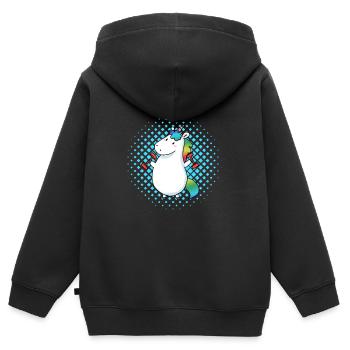 Unicorn sports dick - Kids Premium Organic Zip-up Hoodie - black - Back - AI Model Kid Male (0cm)