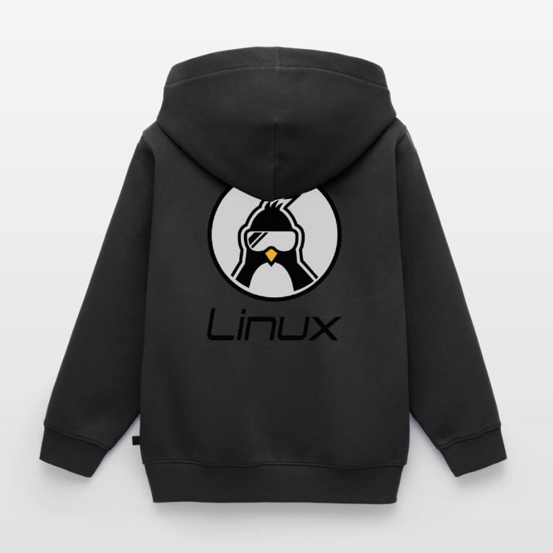 linux Kids Premium Organic Zip-up Hoodie