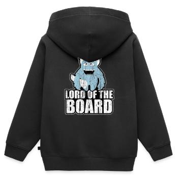 Wintersport: Boarder-Lord - Kinder Premium Organic Zip Hoodie - Schwarz - Hinten - AI Model Kid Male (0cm)