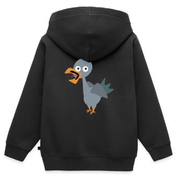 Coucou Animagile - Sweat Premium à capuche zippé enfant bio - noir - Dos - AI Model Kid Male (0cm)