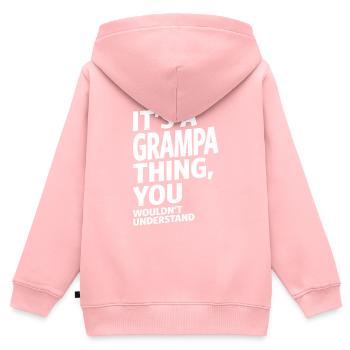Es ist eine Opa-Sache - Kinder Premium Organic Zip Hoodie - Rosa - Hinten - AI Model Kid Female (0cm)