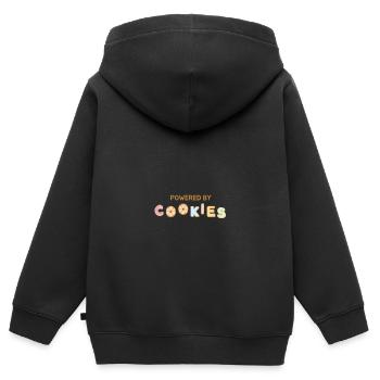 COOKIES - Sweat Premium à capuche zippé enfant bio - noir - Dos - AI Model Kid Male (0cm)