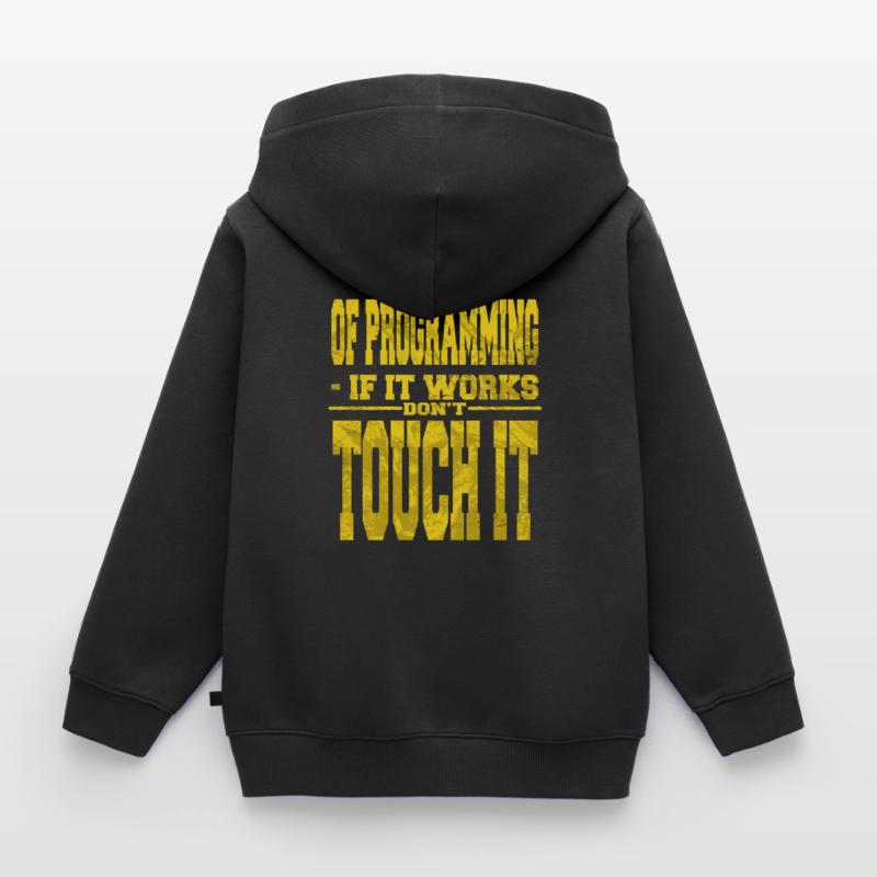 computer programming humor backend developer Kinder Premium Organic Zip Hoodie