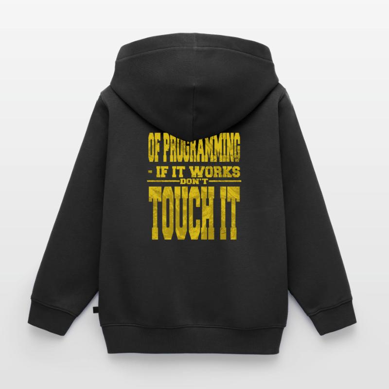 computer programming humor backend developer Kinder Premium Organic Zip Hoodie