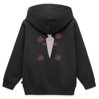 Schulkind / Einschulung 2022 - Kinder Premium Organic Zip Hoodie - Schwarz - Hinten - AI Model Kid Male (0cm)
